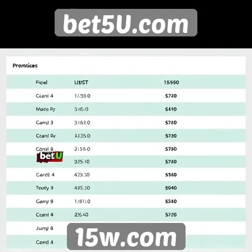 Promoções e bônus disponíveis em bet5U.com